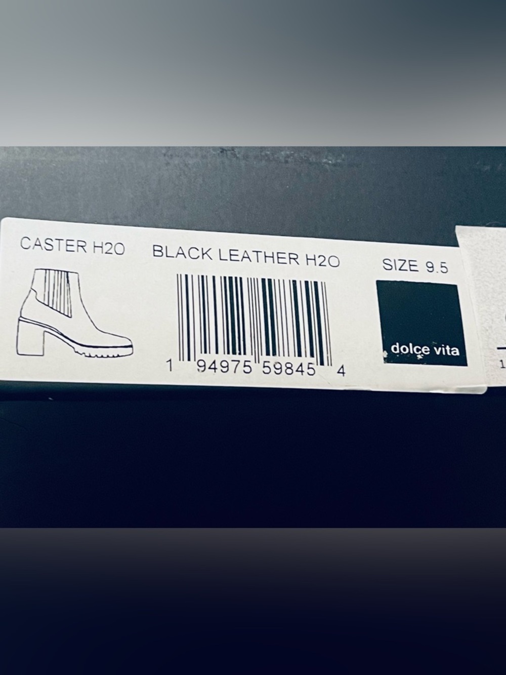 NIB DOLCE VITA CASTER H20 WATERPROOF BLACK LEATHER WOMENS SIZE 9.5 - Picture 12 of 12